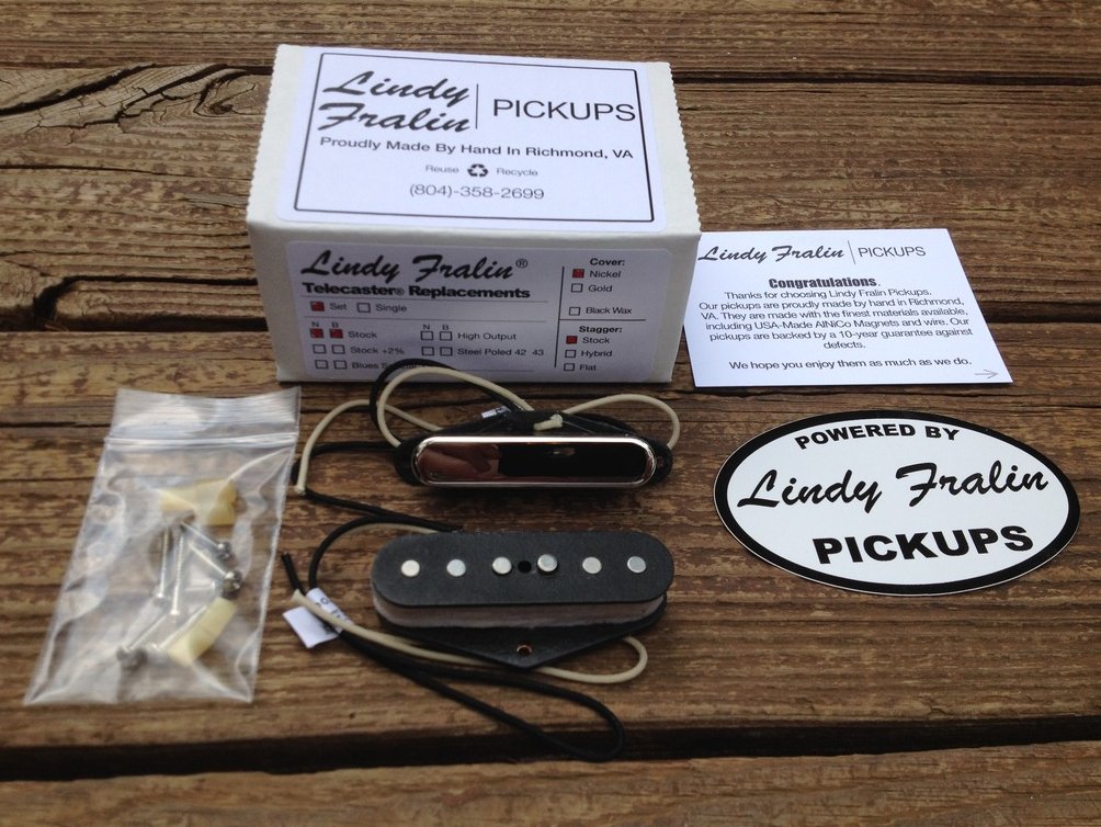 Image 0 of Lindy Fralin Stock Tele Pickup Set Fender Telecaster Upgrade