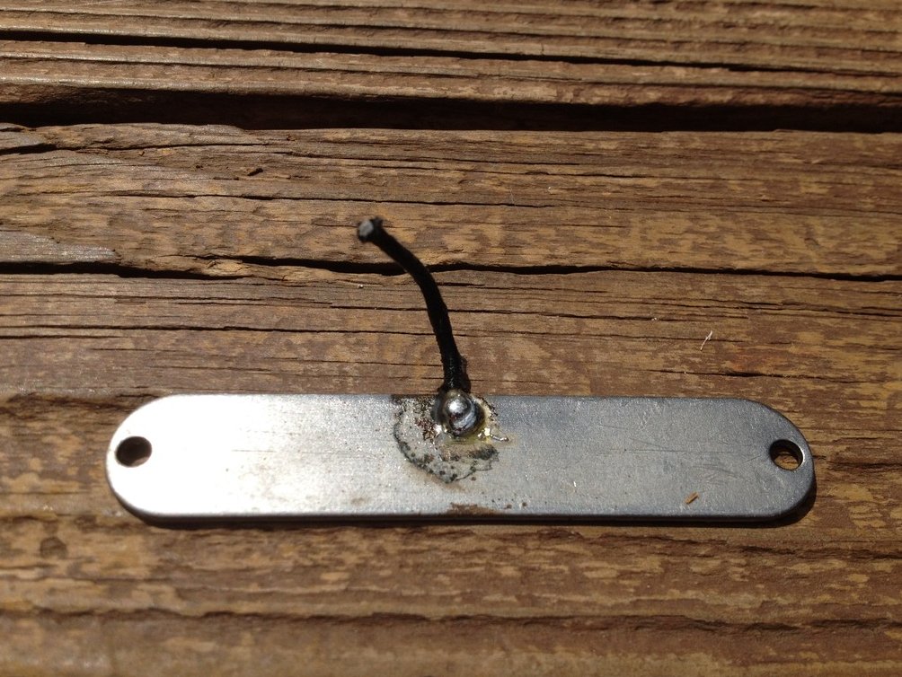 Image 1 of Lindy Fralin Base Plate For Strat Bridge Pickup - Prepped & Pre-Waxed