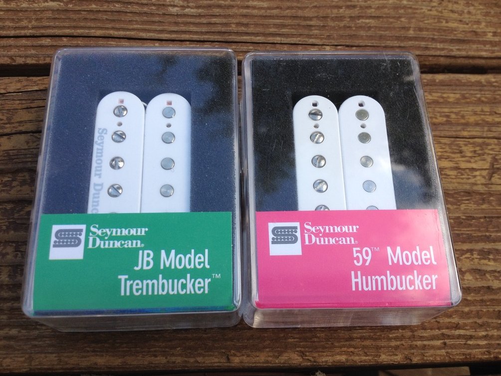 Image 0 of Seymour Duncan TB-4 JB Trembucker Bridge & Sh-1 59 Model Neck Pickup Set WHITE