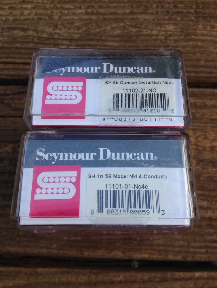 Image 2 of Seymour Duncan Distortion SH-6 Bridge & SH-1 59 4c  Neck NICKEL Pickup Set