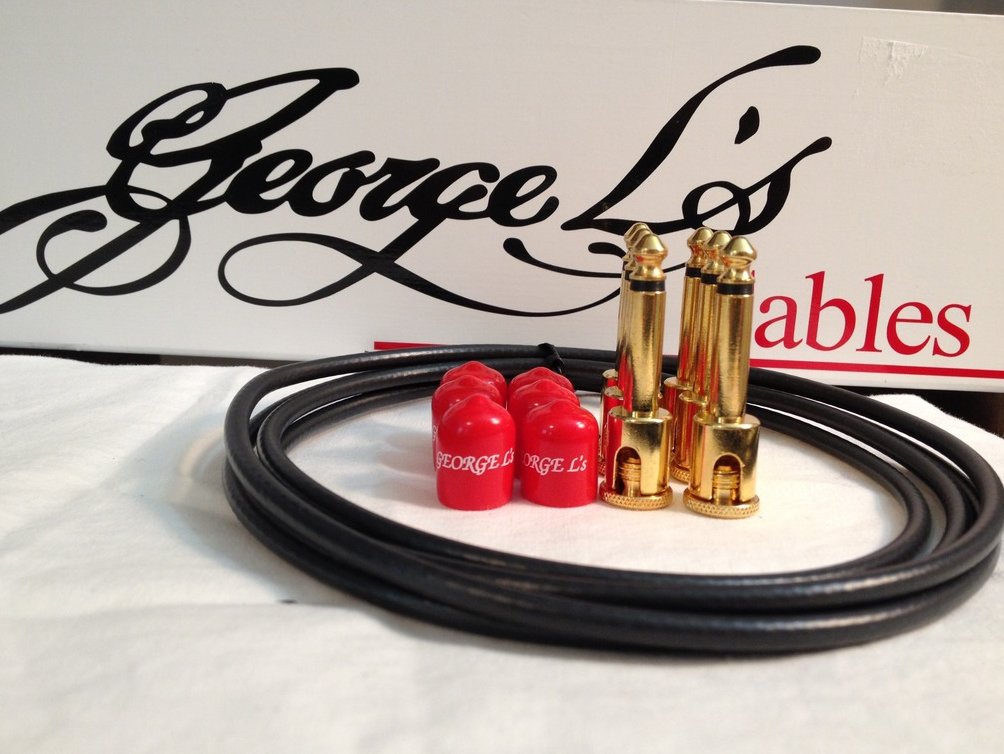 Image 0 of George L's 155 Guitar Pedal Cable Kit .155 Black / Red / Gold - 6/6/6