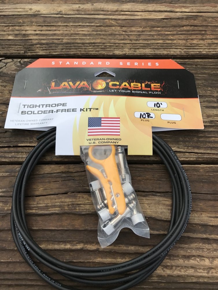 LAVA Cable BLACK Tightrope Solder-Free Pedal Board Kit - VERSION 2 (V2) PLUGS
