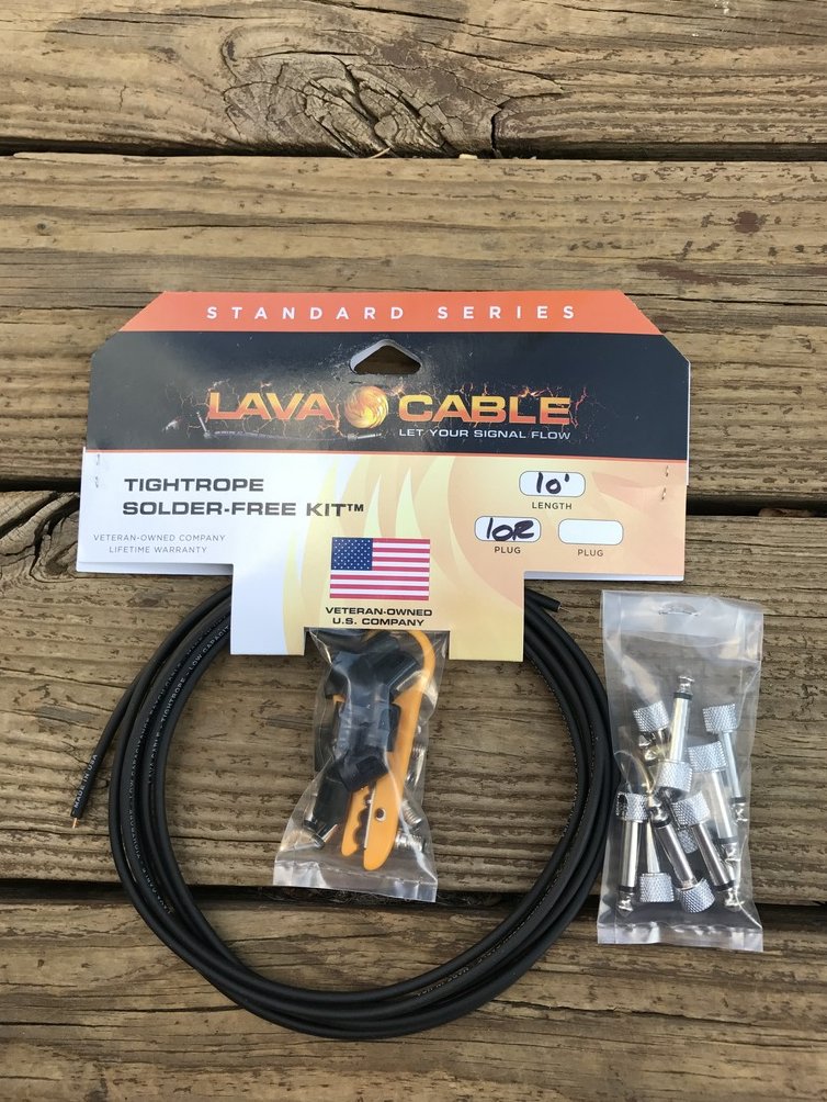 Image 0 of LAVA Cable Tightrope Kit DC Power & Patch 10ft Cable 10x RA 10x ea Plug BLACK
