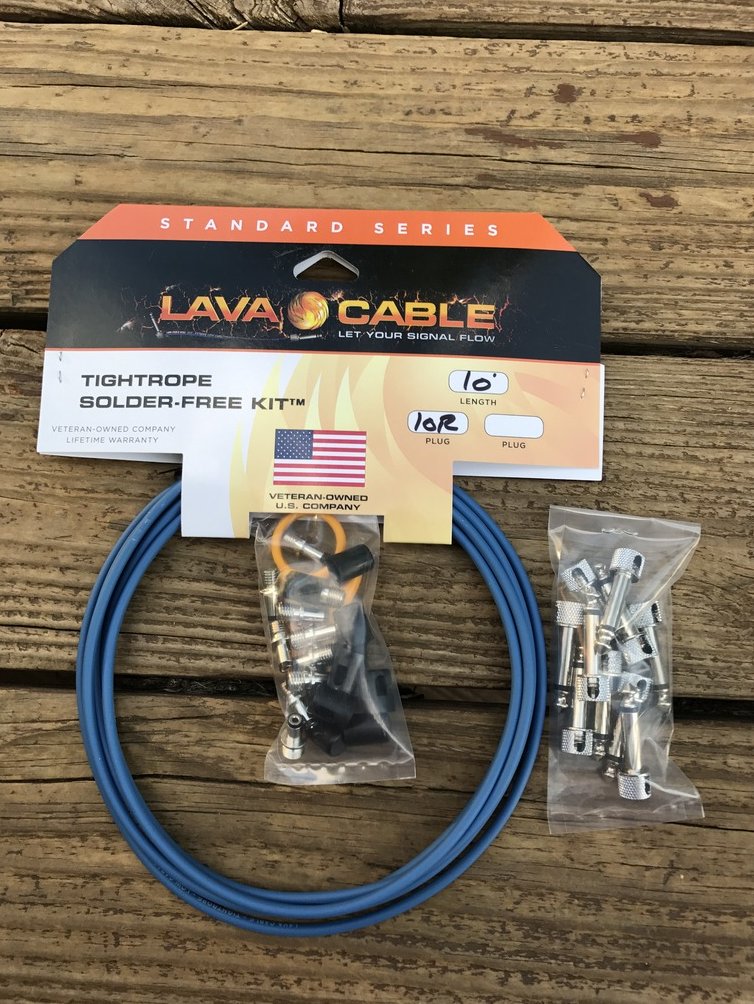 Image 0 of LAVA Cable Tightrope Kit DC Power & Patch 10ft Cable 10x RA 10x ea Plug BLUE