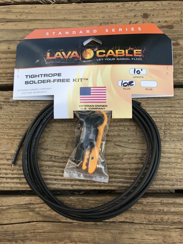 Image 0 of LAVA Cable BLACK Tightrope DC POWER Solderless Kit 10ft Cable & 10x Plugs