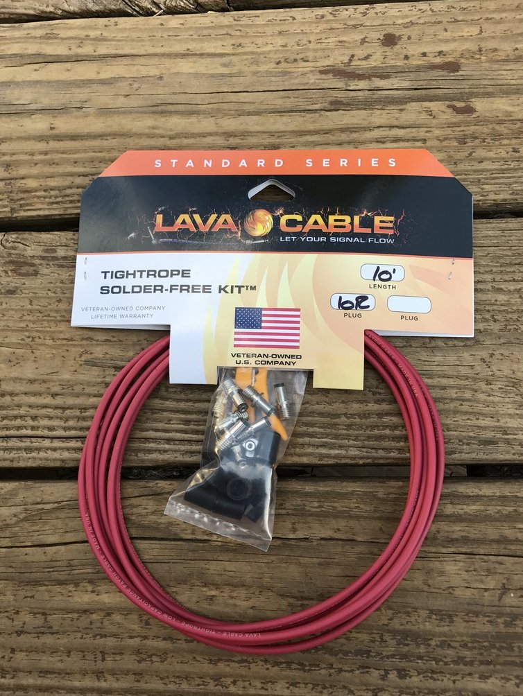Image 0 of LAVA Cable RED Tightrope DC POWER Solderless Kit 10ft Cable & 10x Plugs
