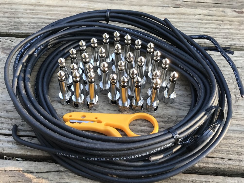 Image 0 of LAVA Cable Solder-Free Pedalboard Kit XXL - 30ft, 30 Right Angle Plugs BLACK