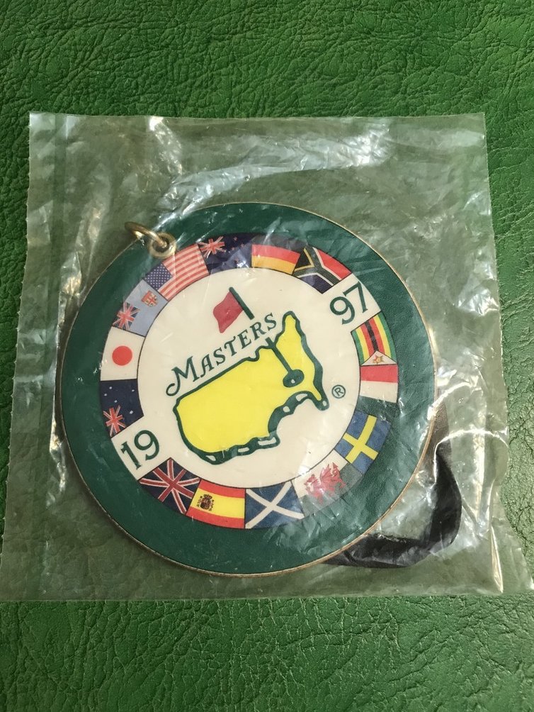 Image 0 of 1997 Masters Bag Tag Tiger Woods RARE Augusta National Collectible