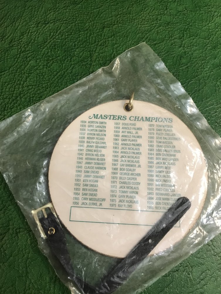 Image 1 of 1997 Masters Bag Tag Tiger Woods RARE Augusta National Collectible