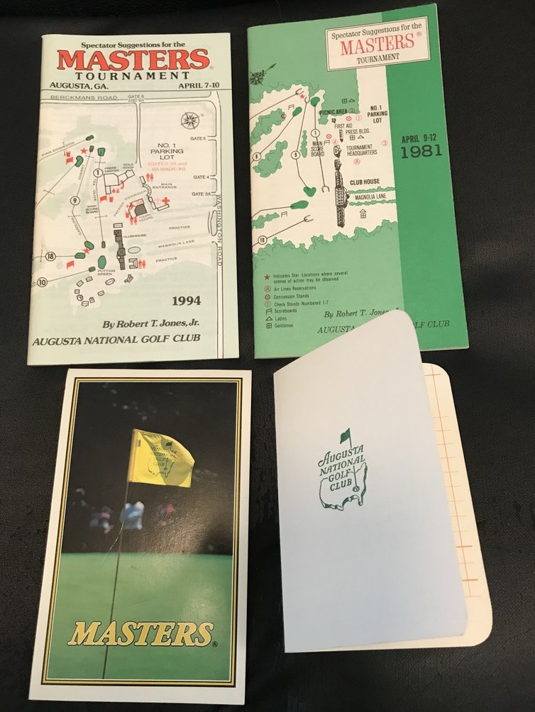 Image 0 of Augusta National Spectator Guides (x2) Yardage Book and Scorecard Lot