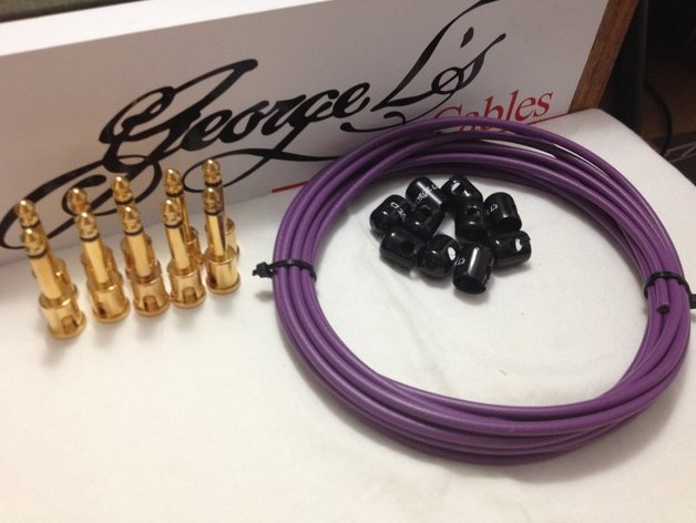 George L's 155 Pedalboard Effects Cable Kit .155 Purple / GOLD - 10/10/10
