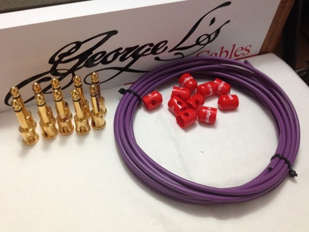 George L's 155 Pedalboard Effects Cable Kit .155 Purple & Red / GOLD - 10/10/10