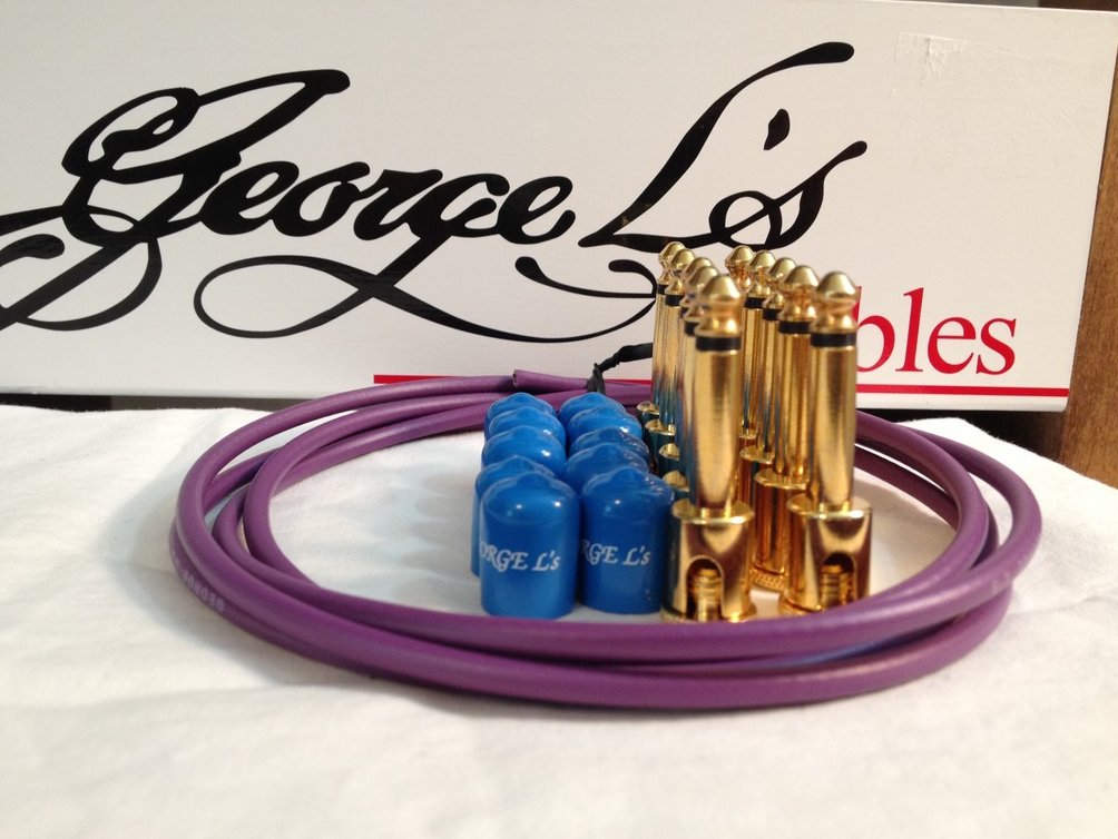 George L's 155 Guitar Pedal Cable Kit .155 Purple / Blue / Gold - 10/10/5