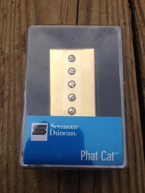 Image 3 of Seymour Duncan SPH-1N Phat Cat Neck Pickup P-90 fit for Humbucker GOLD NEW