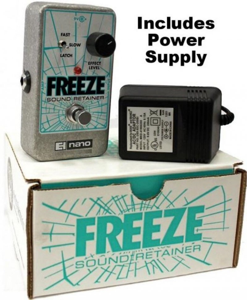 Image 0 of Electro Harmonix Freeze Sound Retainer Sustain Sustainer Pedal w/ Power Supply