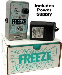 Electro Harmonix Freeze Sound Retainer Sustain Sustainer Pedal w/ Power Supply