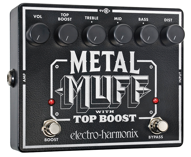 Image 0 of Electro Harmonix Metal Muff Distortion with Top Boost Guitar Pedal w/ 9V Battery