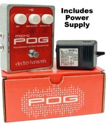 Electro Harmonix Micro POG Polyphonic Octave Generator Pedal with Power Supply