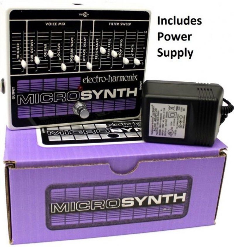 Image 0 of Electro Harmonix Microsynth Analog Guitar Synthesizer Pedal w/ Power Supply