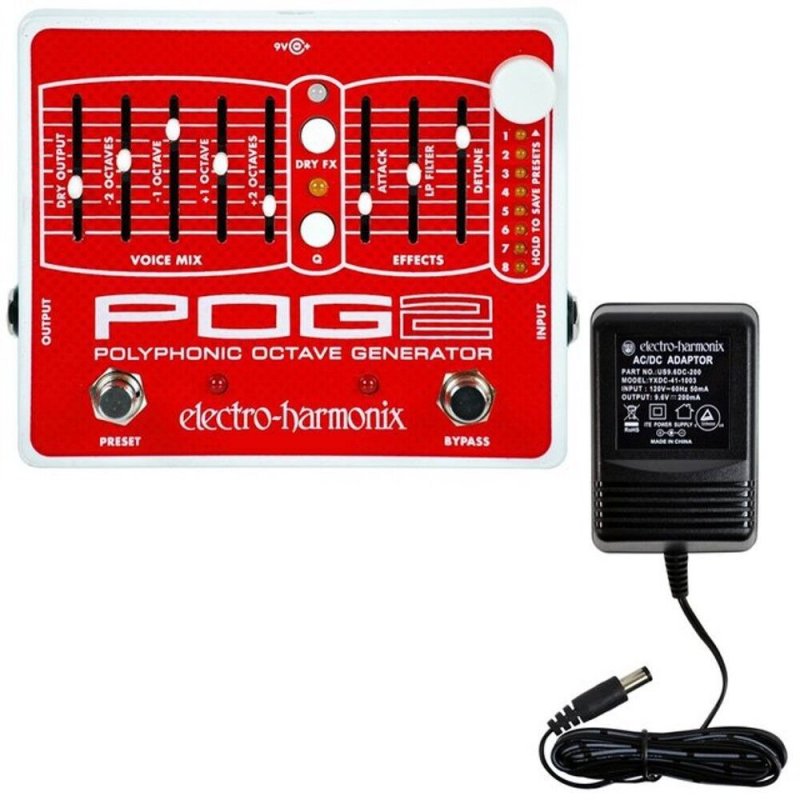 Image 0 of Electro Harmonix POG 2 w/ Power Supply Polyphonic Octave Generator Pedal