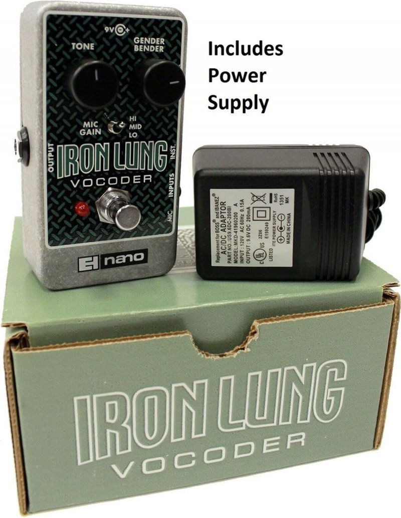 Image 0 of Electro Harmonix Iron Lung Vocoder Pedal w/ AC Adapter Vocal Effects Stomp Box