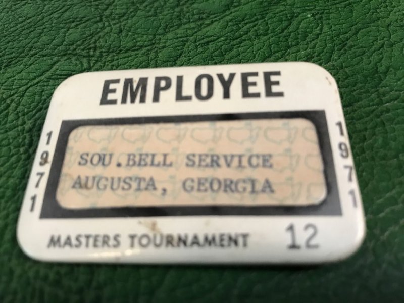 Image 0 of 1971 Masters Badge Charles Coody - RARE Employee Pin Augusta National Souvenir