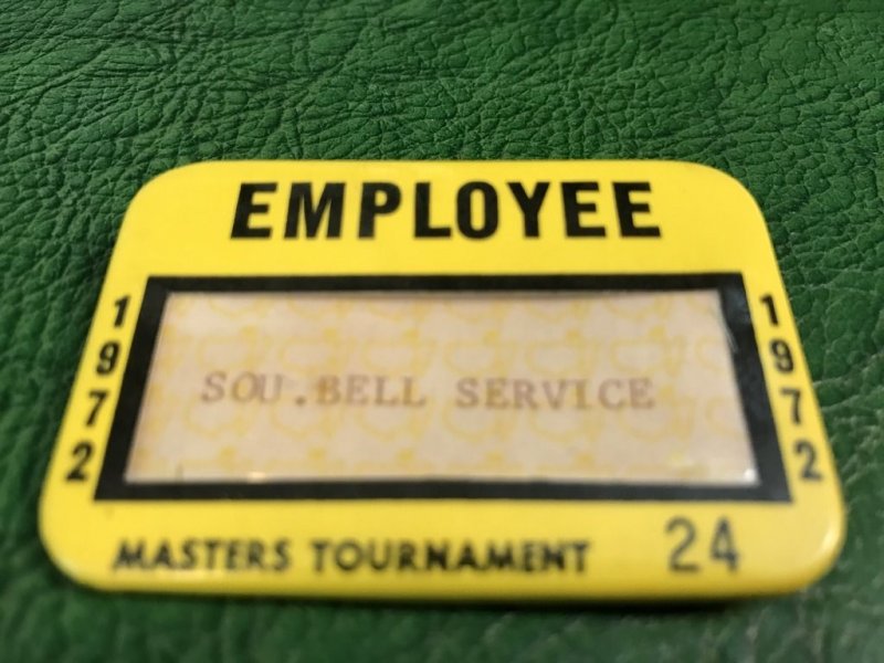 Image 0 of 1972 Masters Badge Jack Nicklaus - RARE Employee Pin Augusta National Souvenir