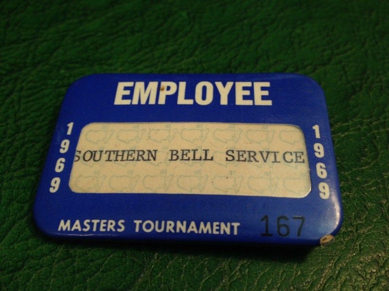 Image 0 of 1969 Masters Badge George Archer - RARE Employee Pin Augusta National Souvenir