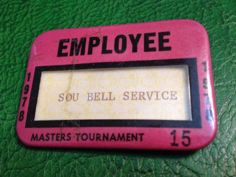 Image 0 of 1978 Masters Badge Gary Player - RARE Employee Pin Augusta National Souvenir