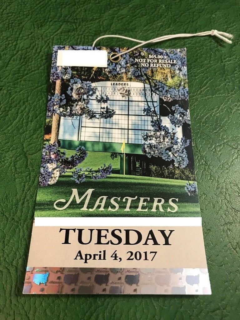 Image 0 of LOT OF 15 2017 Masters Badge Tuesday Practice Round Tickets