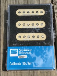 Seymour Duncan SSL-1 California 50's Single Coil Set Stratocaster CREAM COVERS